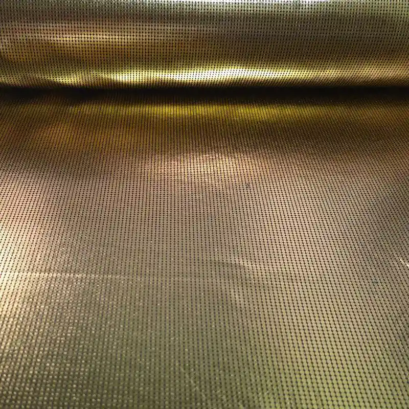 Favorito De Clientes Tela de Punto Lamé Dorada con Efecto Lentejuela (ancho 1,45M)