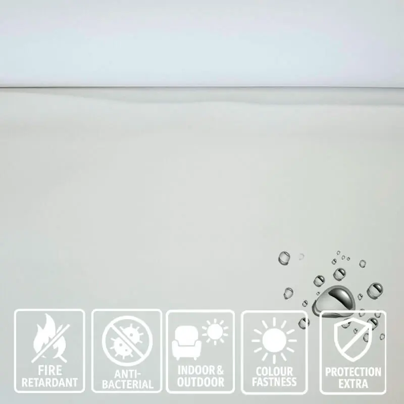 Venta Final Tela de Polipiel Exterior Ignífuga y Antibacteriana Blanca (ancho 1,40M)