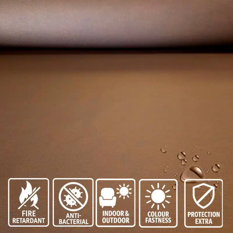 Tela de Polipiel Exterior Ignífuga y Antibacteriana Bronce (ancho 1,40M) Súper Precio