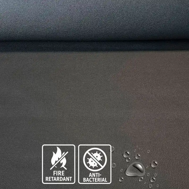 Tela de Polipiel Ignífuga y Antibacteriana Gris Antracita (ancho 1,40M) Original