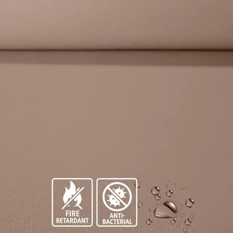 Tela de Polipiel Ignífuga y Antibacteriana Taupe (ancho 1,40M) Precio Rebajado