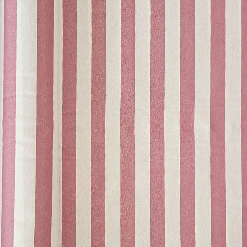 Pedido Al Por Mayor Tela de Lona Cruda Tejida Raya Ancha Rosa Maquillaje (ancho 2,80M)