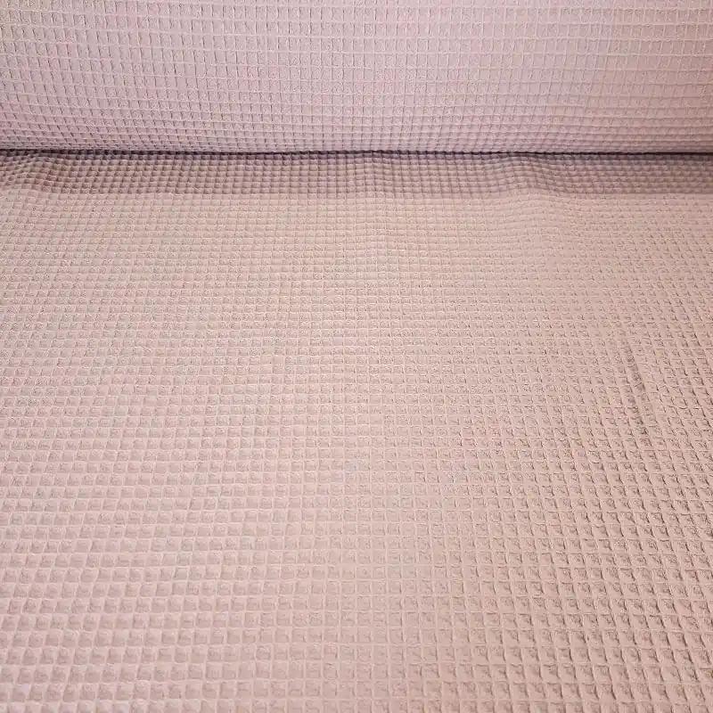 Tela de Piqué Waffle Maquillaje Claro (ancho 1,50M) Precio De Fábrica