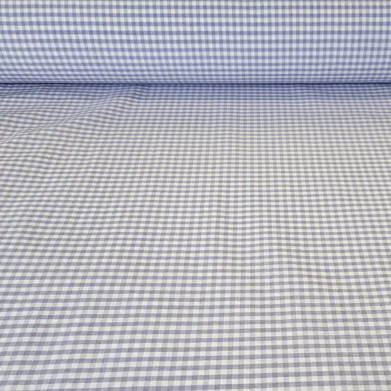 Tela de Lona Cruda Tejida Vichy Malva Pequeño (ancho 2,80M) Certificado