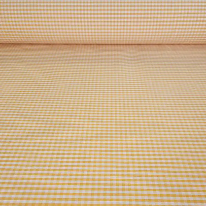 Directo De Fábrica Tela de Lona Cruda Tejida Vichy Amarilla Pequeño (ancho 2,80M)