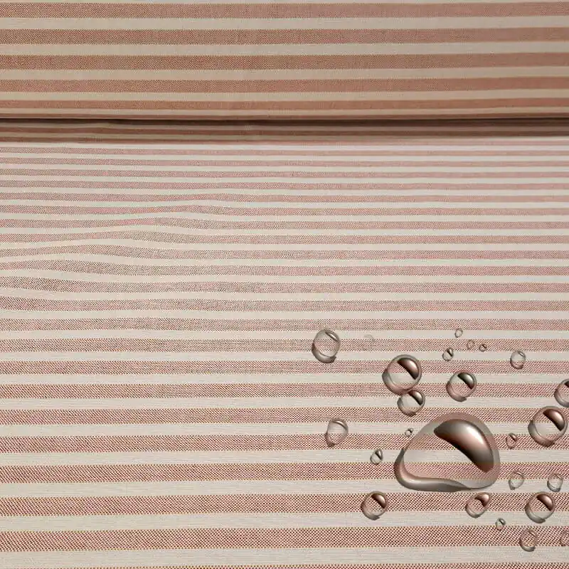 Súper Precio Tela de Lona Beige Tejida Rayas Salmón para Toldos (ancho 3,20M)