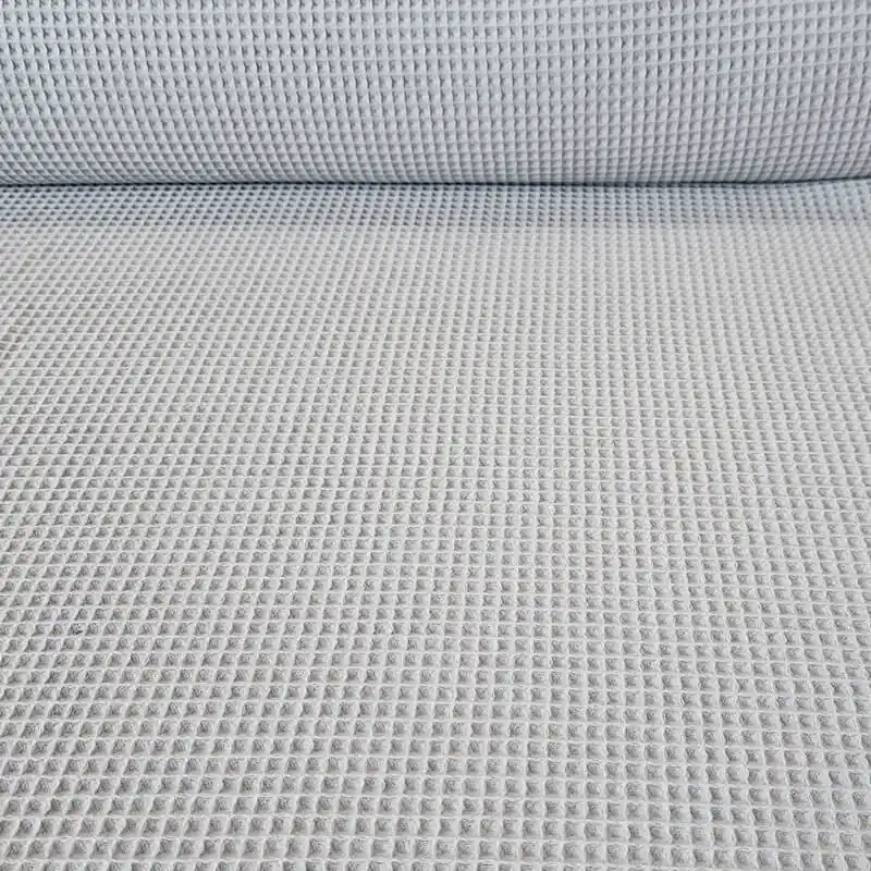Moderno Tela de Piqué Waffle Gris Claro (ancho 1,50M)