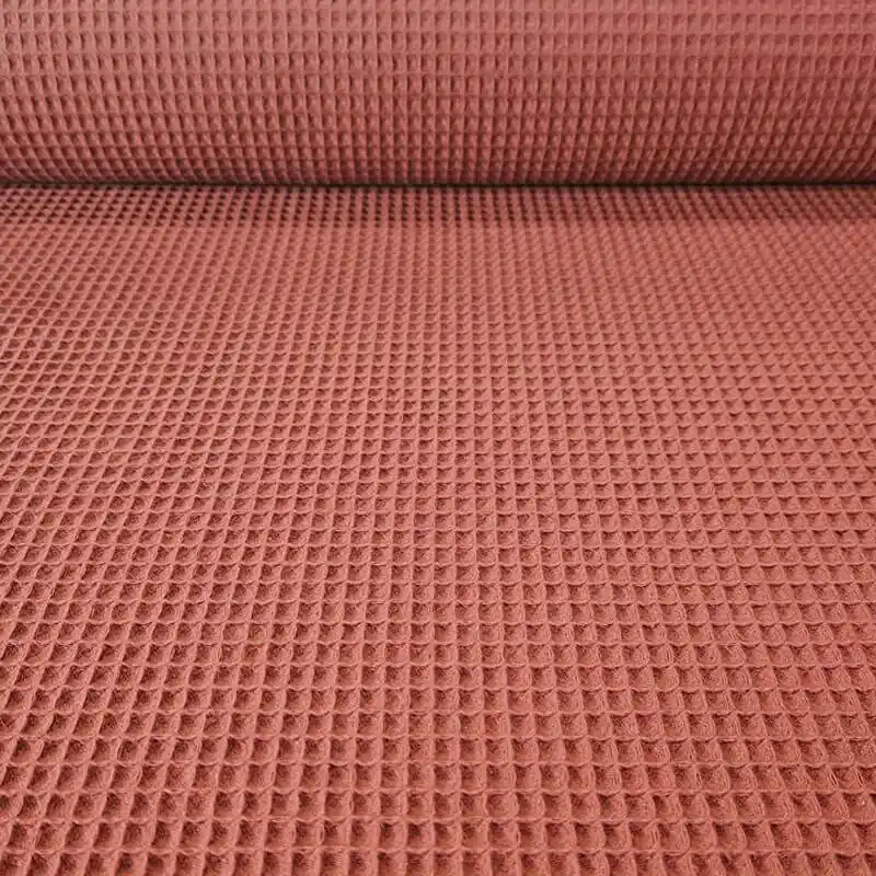 Tela de Piqué Waffle Terracota (ancho 1,50M) Ordenar Ahora Mismo