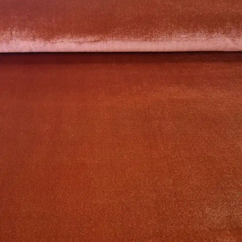 Promoción Tela de Terciopelo Teja con Lycra (ancho 1,50M)