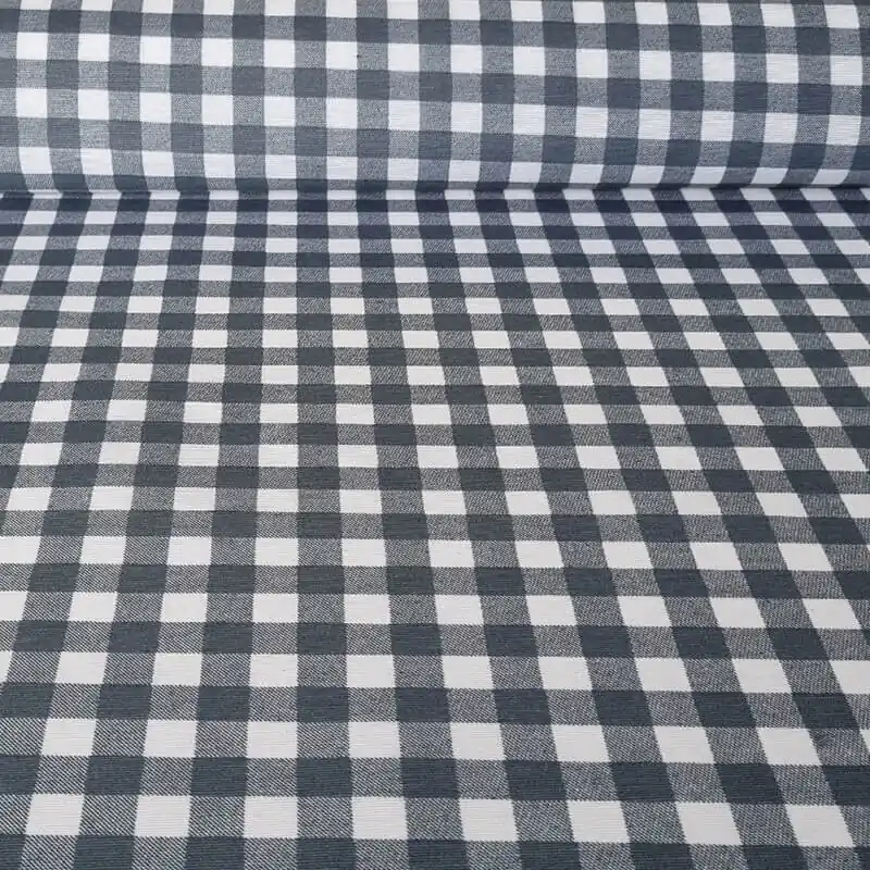 Tela de Mantelería Resinada Antimanchas Vichy Gris Marengo (ancho 1,40M) Ordena Ya