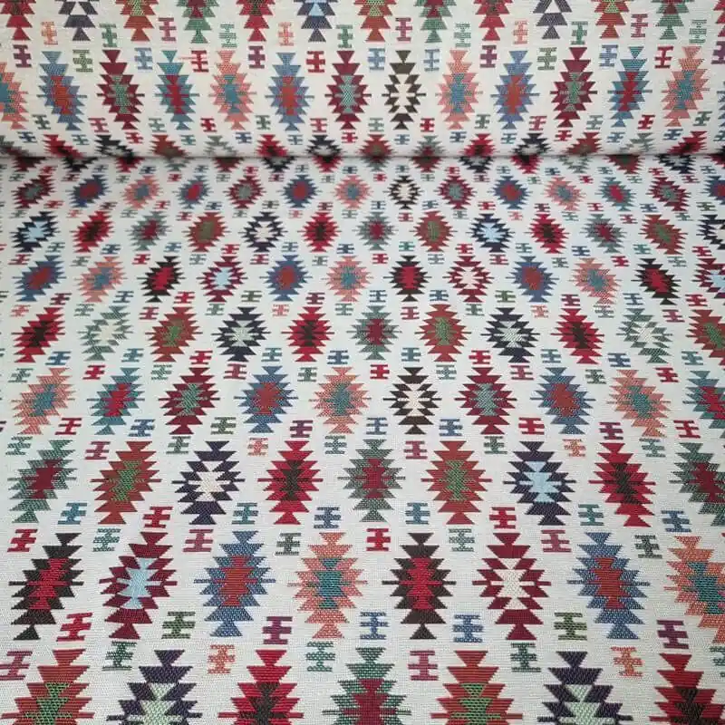 Tela de Gobelino Cruda Kilim Multicolor (ancho 2,80M) Precio Reducido