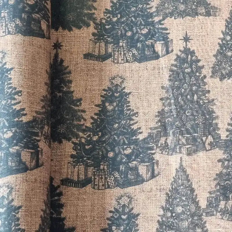 Ordena Ya Tela de Mantelería Resinada Antimanchas Rústico Navideño (ancho 1,40M)