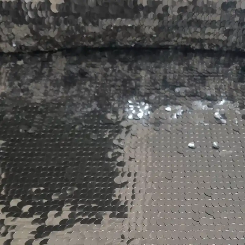 Tela de Tul con Lentejuelas de Espejo Grandes en Plata (Ancho 1,50M) Ordena Ya