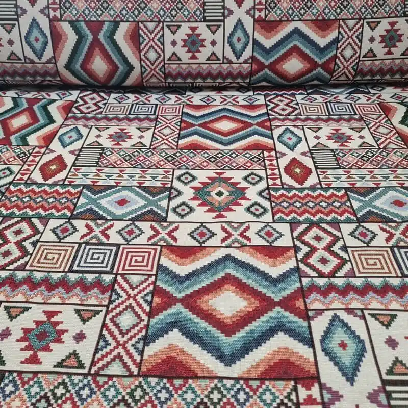 Tela de Gobelino Cruda Motivos Étnicos (ancho 2,80M) Promoción Exclusiva