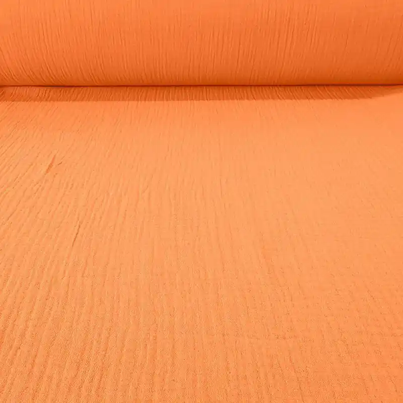 Tela de Doble Gasa Bambula Mandarina (ancho 1,30M) Promoción