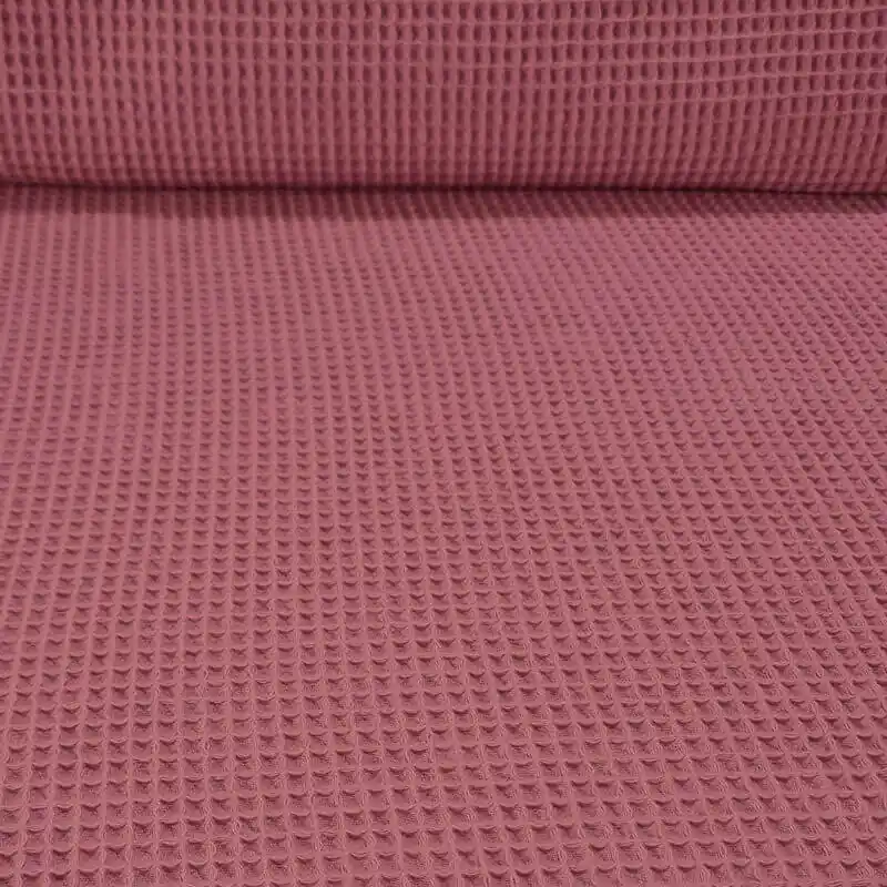 Tela de Piqué Waffle Rosa Envejecido (ancho 1,50M) Nuevo Modelo