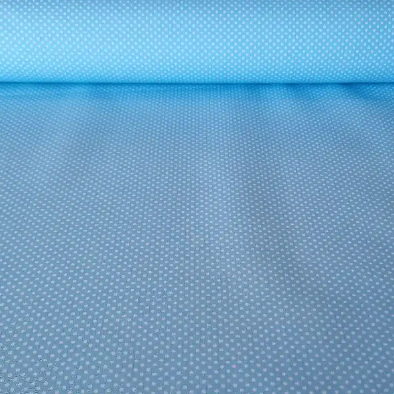 Venta Final Tela de Popelín Celeste Lunar Blanco 3mm (ancho 1,60M)