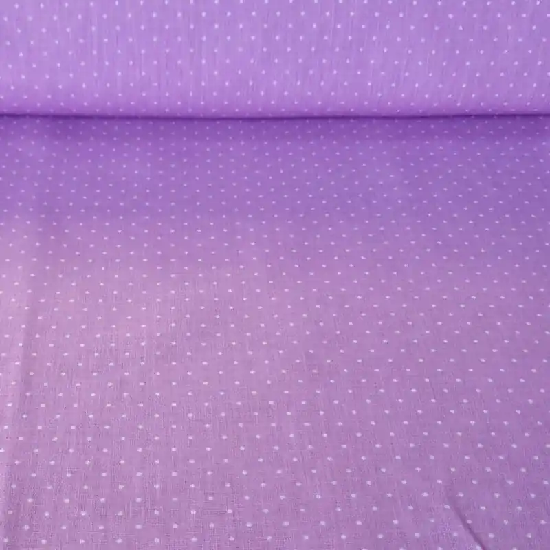 Exclusivo Tela de Lunares 2mm Efecto Lino Malva (ancho 1,50M)