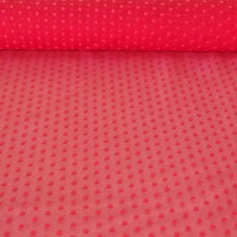 Mejor Calidad Tela de Tul Plumeti Mediano Coral (ancho 1,45M)