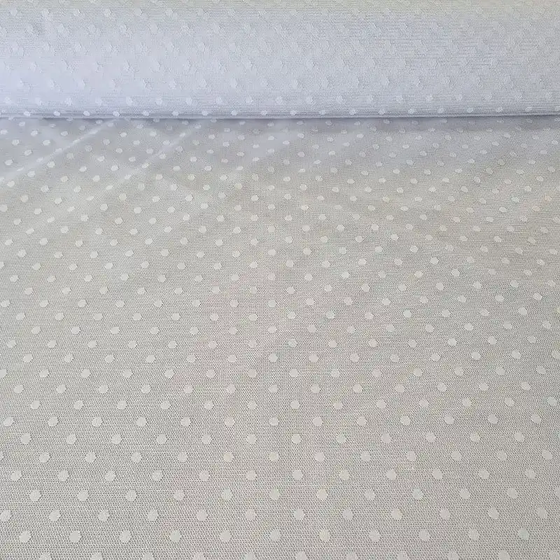 Tela de Tul Plumeti Grande Blanco Óptico (ancho 1,45M) Barato