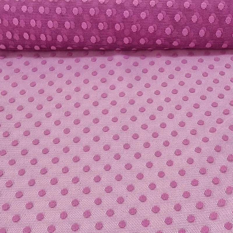 Tela de Tul Plumeti Mediano Malva Fuerte (ancho 1,40M) Pago Seguro