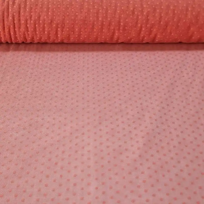 Tela de Tul Plumeti Coral (ancho 1,33M) Promoción Exclusiva