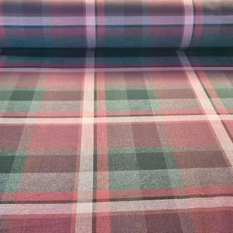 Precio De Fábrica Tela de Sarga Cuadro Escocés Corinto (ancho 1,50M)