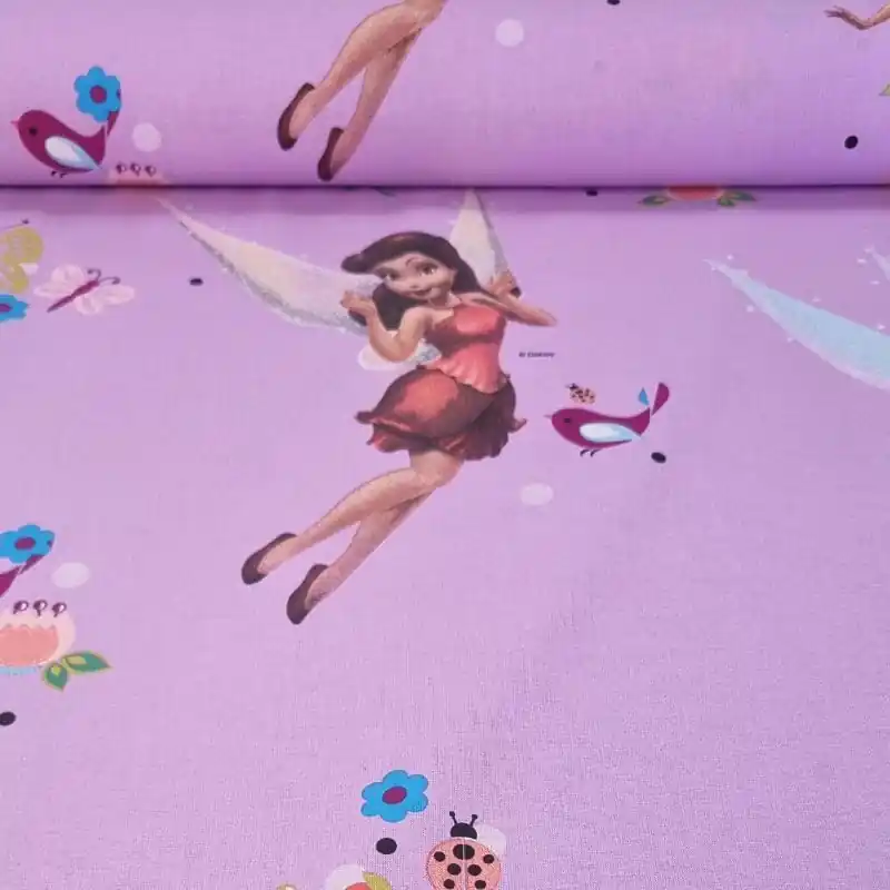 Popular Tela de Popelín 100% Algodón Campanilla Malva (ancho 1,40M)