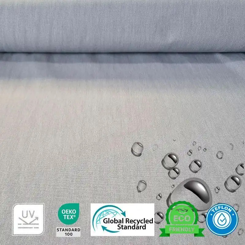 Tela para Toldo Liso Gris Claro con Teflón (ancho 3,20M) Artesanal
