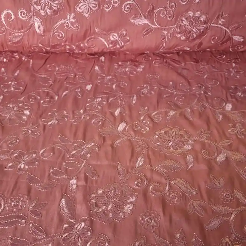 Tela de Viscosa Mantón de Manila Maquillaje Bordado Flores (ancho 1,45M) Pedido Al Por Mayor