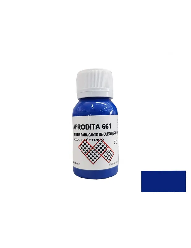 AFRODITA TINTA PARA CANTOS CON BRILLO C/ 661 AZUL ELECTRICO - BOTE 60 GRAMOS Última Oportunidad