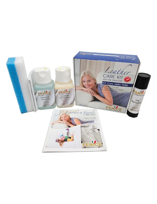 MINI KIT DE LIMPIEZA Y PROTECCIÓN DE CUERO CON QUITAMANCHAS DE TINTA Certificado
