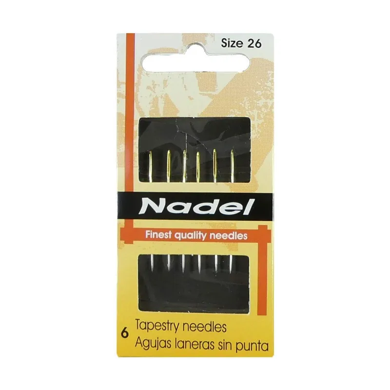 Certificado Agujas para coser lana sin punta nº26 - Aguja bordar sin punta