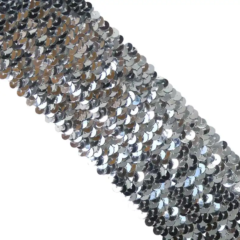 Últimas Unidades Cinta de lentejuela elástica ancha 15cm. Varios colores - Negro