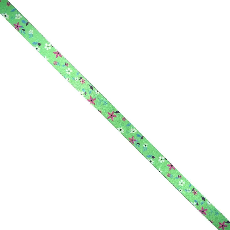 Tendencia Cinta de raso grueso con flores 1cm. Varios colores - Rosa 11