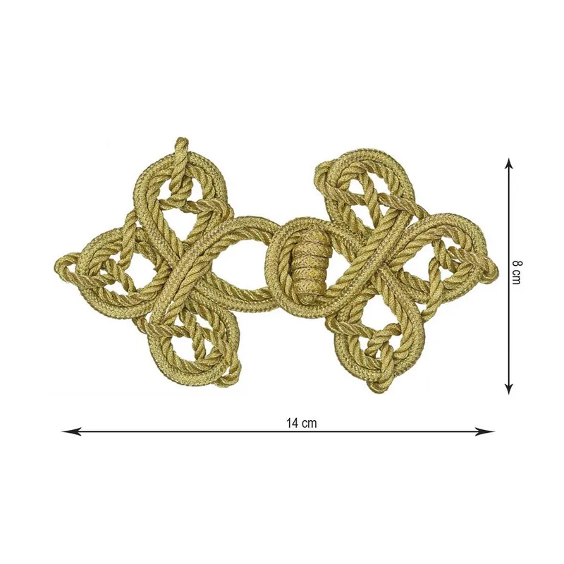 Últimas Unidades Alamar grande en dorado. 14x8cm - Metalizado Oro