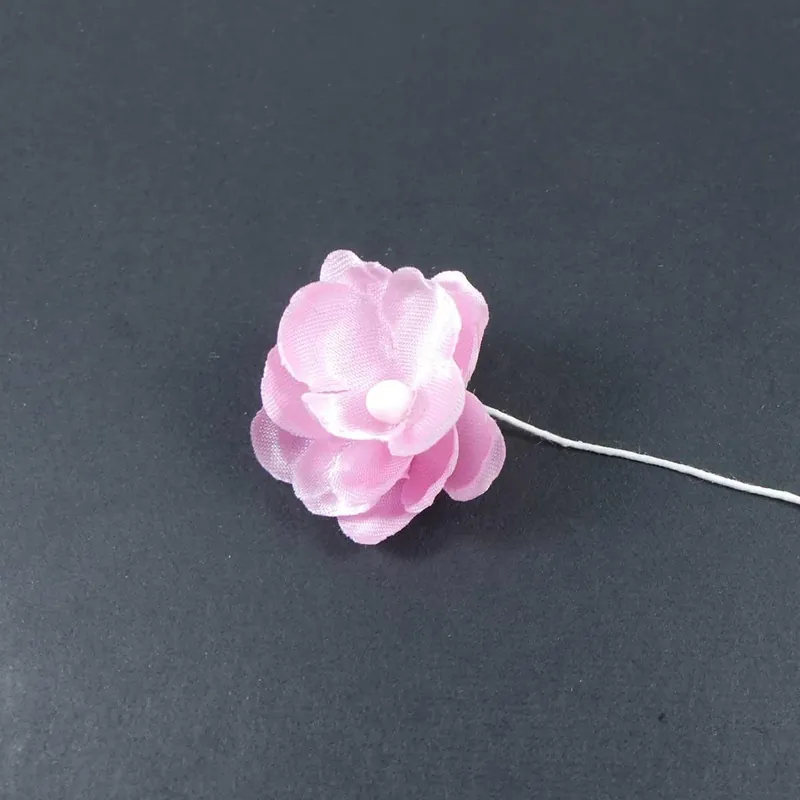 Últimas Unidades Flor minirosa de tela 3cm. Múltiples colores - Rosa 13