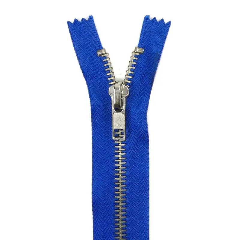 Alta Calidad Cremallera nº5 14cm cerrada y metálica con diente plata - Blanco 101