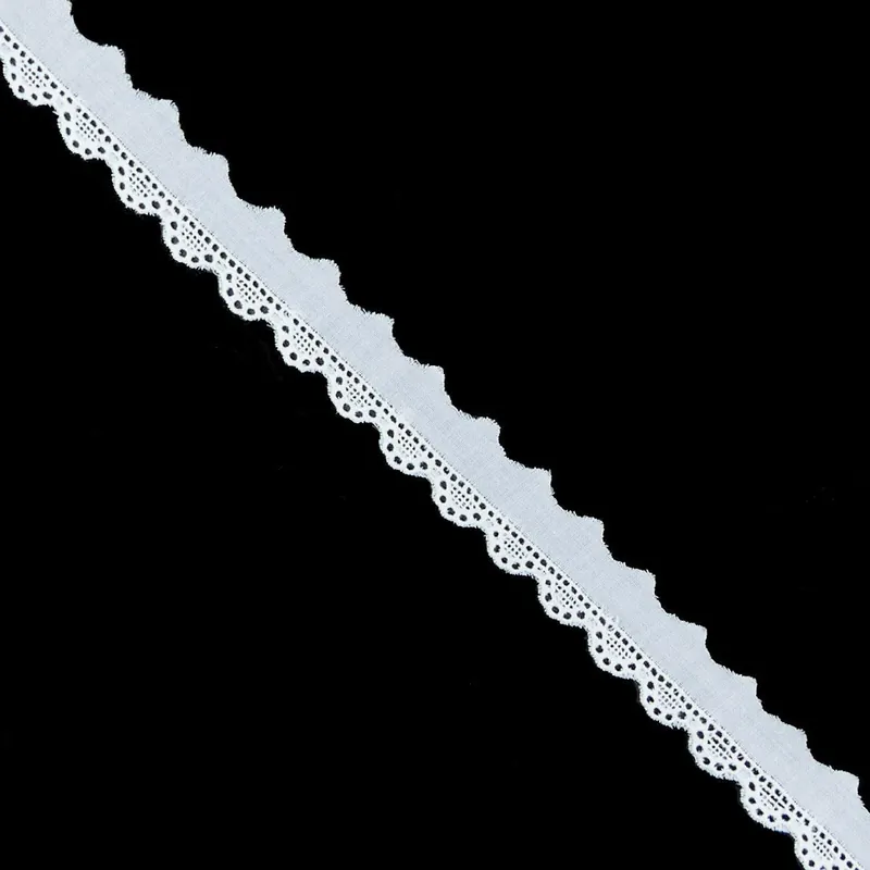 Tira bordada blanco 1,5cm. Algodón - Blanco No Te Lo Pierdas