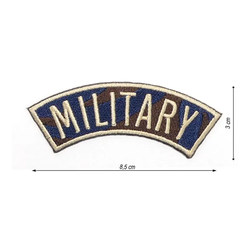 Parche termoadhesivo 85x30mm bordado Military - Azul 21 Nueva Colección