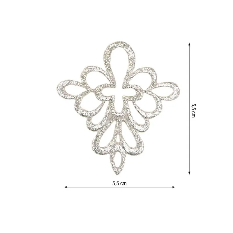 Alta Calidad Aplicación bordada termoadhesiva alamar - Metalizado Oro