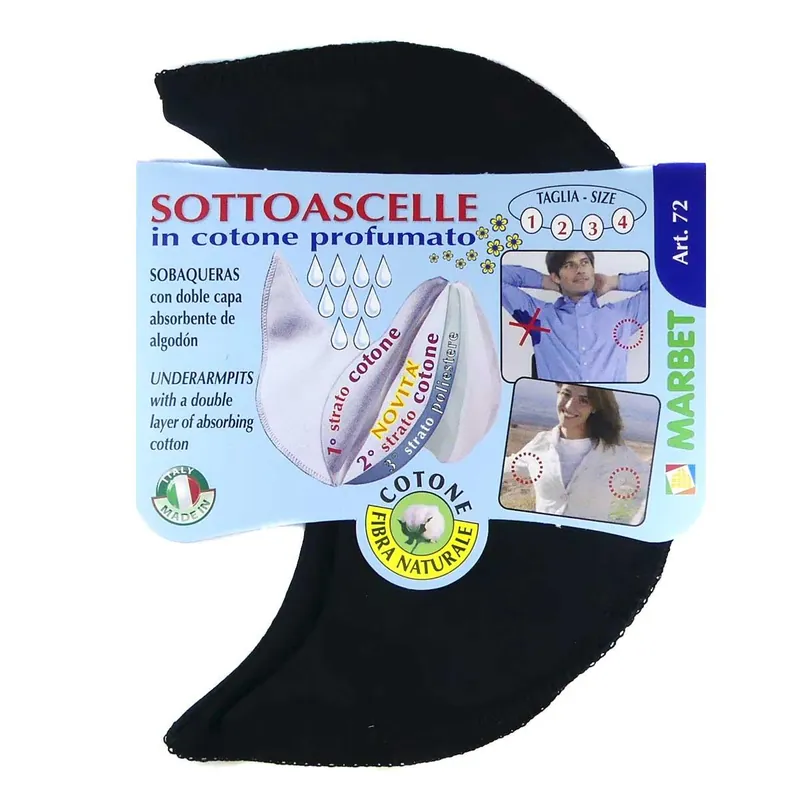 Últimas Unidades Sobaquera algodón para coser en negro. Dos tamaños - Negro - S