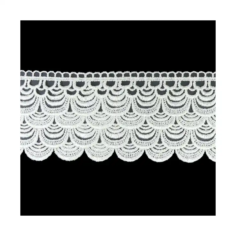 De Moda Puntilla guipur 4 festones 7cm. Varios colores - Negro