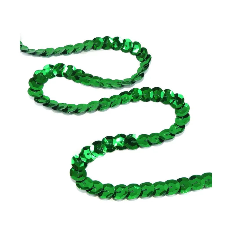 Tira de lentejuela clásica 10mm. Varios colores - Metalizado Plata Lujoso