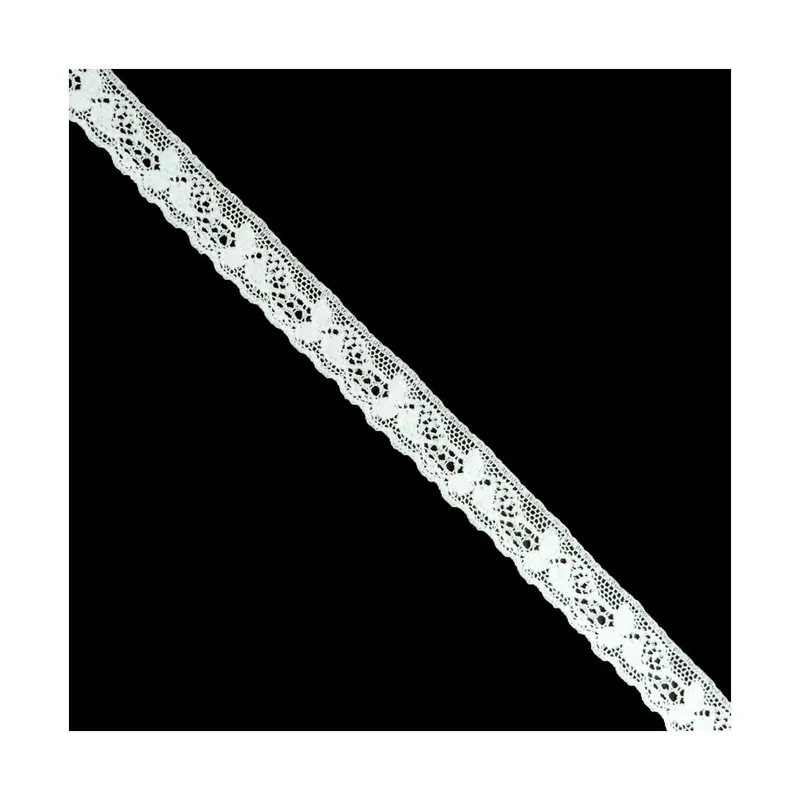 Última Oportunidad Puntilla valencienne flor blanco 1,5cm. Conjunto 20 - Blanco