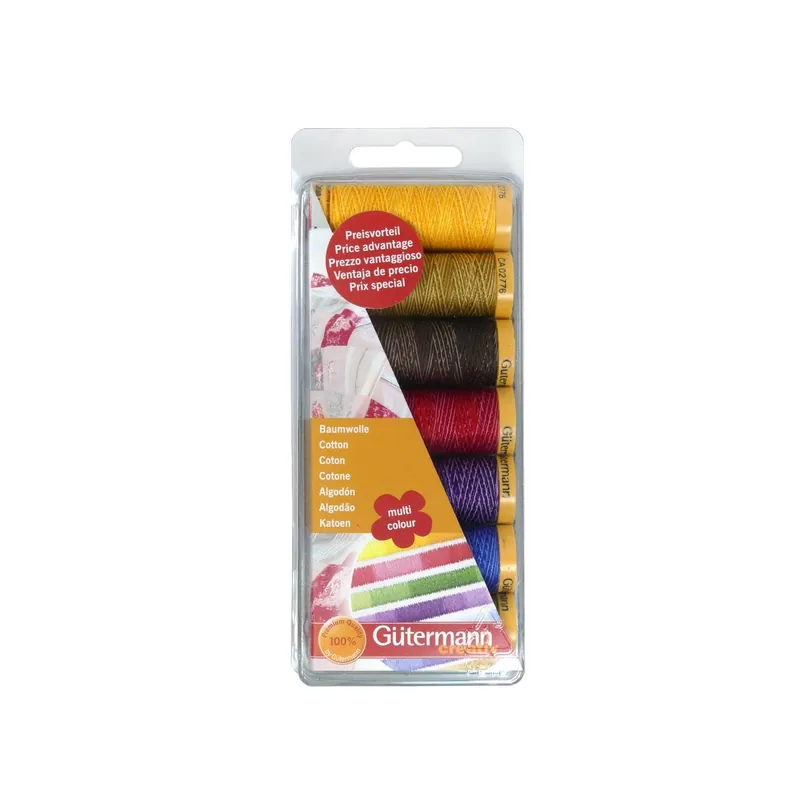 Kit de hilos para coser Gütermann de algodón matizados - Multicolor Precio De Fábrica