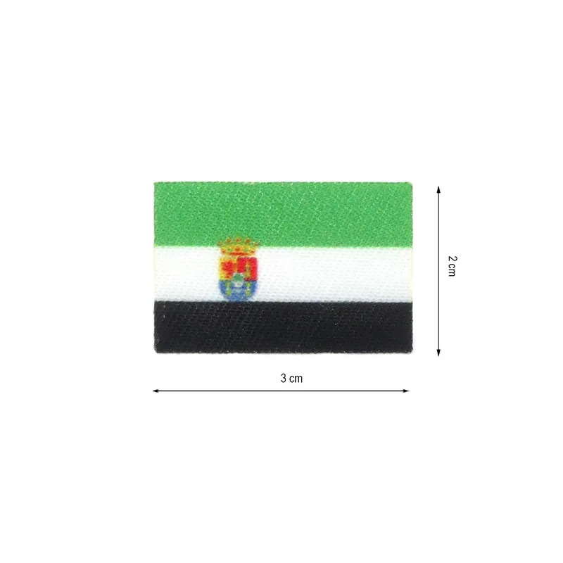 Última Versión Parche termo para mascarilla bandera Extremadura 3x2cm - Verde 05