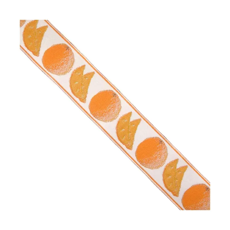 Precio De Fábrica Cubrecosturas estampado naranjas 3cm - Naranja 02