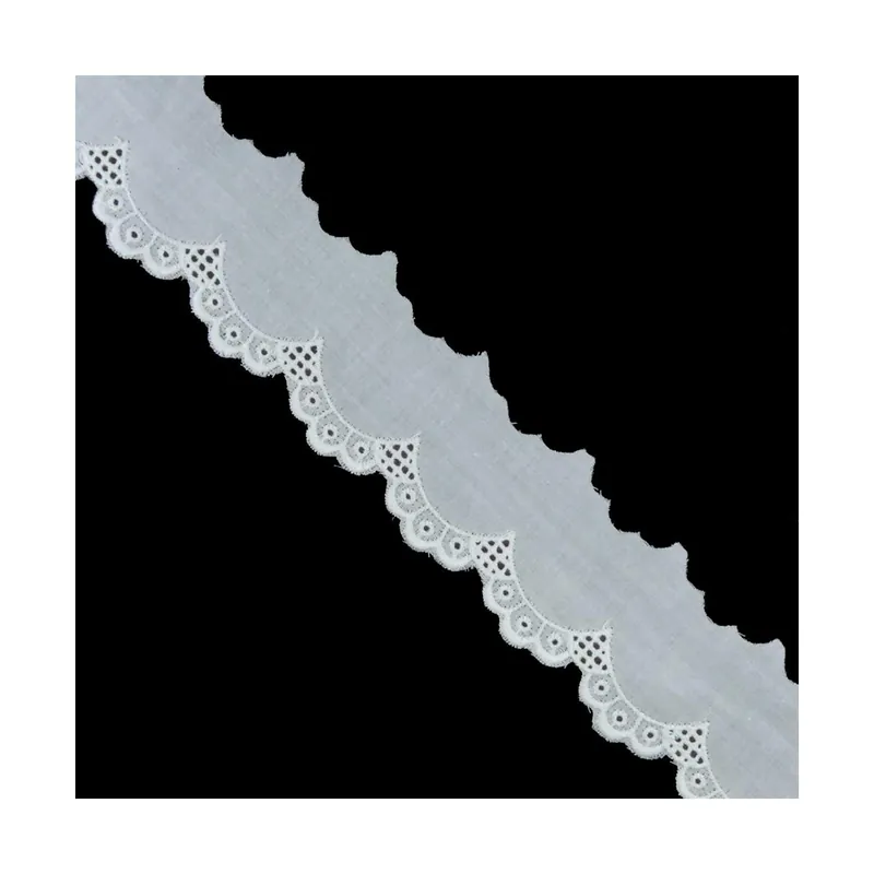 No Te Lo Pierdas Tira bordada blanco arcos 3cm. Conjunto 15 - Blanco