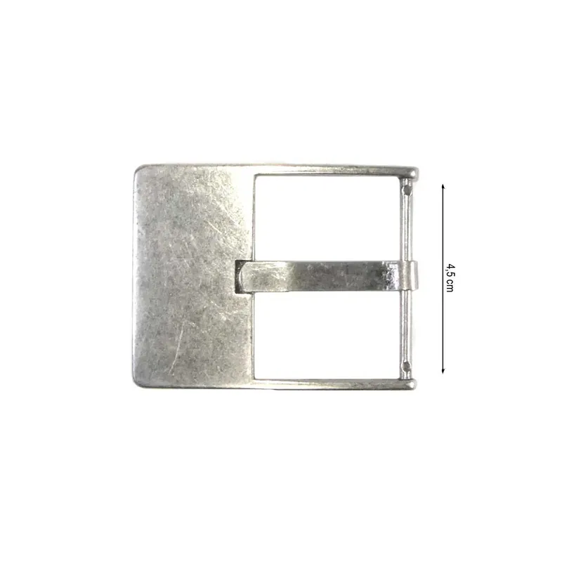 Últimas Unidades Hebilla rectangular metal pala ancha 45mm. Varios colores - Metalizado Plata Vieja